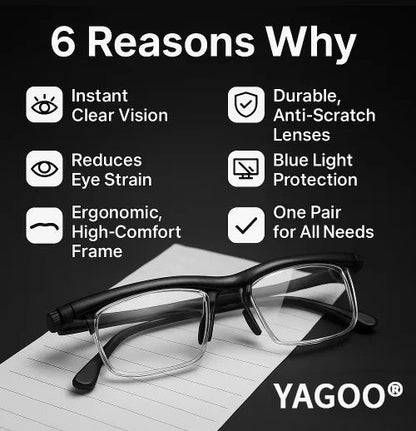 【ADJUSTABLE FOCUS GLASSES】See Every Moment Clearly With YAGOO®!
