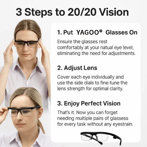 【ADJUSTABLE FOCUS GLASSES】See Every Moment Clearly With YAGOO®!