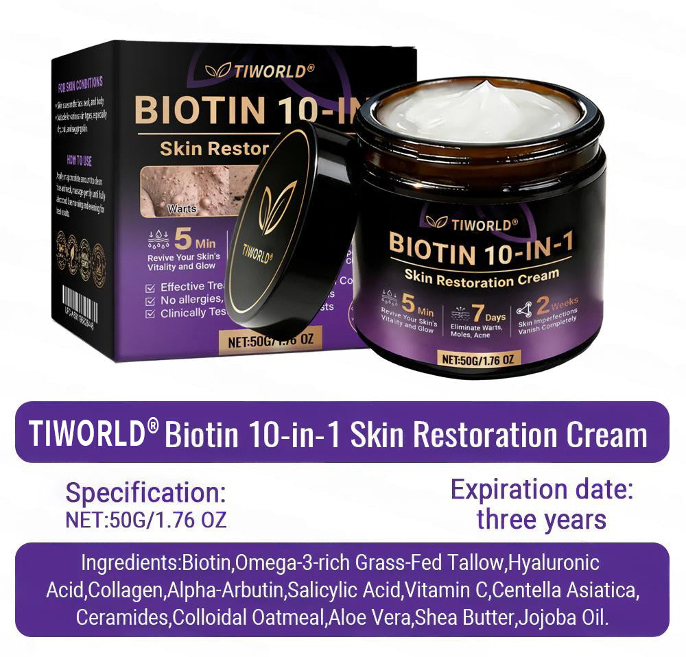 Made and Shipped from USA ✨TIWORLD® Biotin 10-in-1 Skin Restoration Cream 🍀