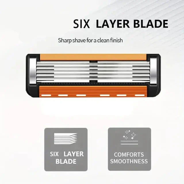 Ends Today: 70% OFF! ⏰SEAGRIL™👨Men's Razor Refill Set + Free Handle – Ultra-Sharp Stainless Blades for Smooth Shave