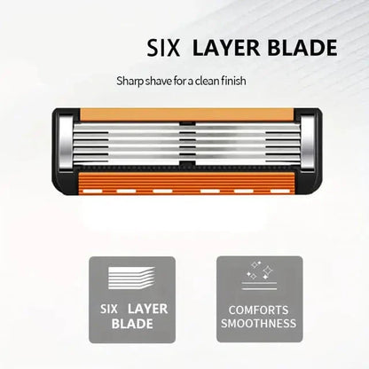 Ends Today: 70% OFF! ⏰SEAGRIL™👨Men's Razor Refill Set + Free Handle – Ultra-Sharp Stainless Blades for Smooth Shave