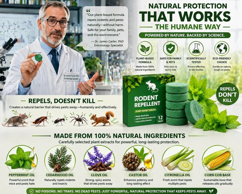 🐭 Natural Rodent Repellent Balls – Keep Mice & Rats Away Without Traps or Chemicals