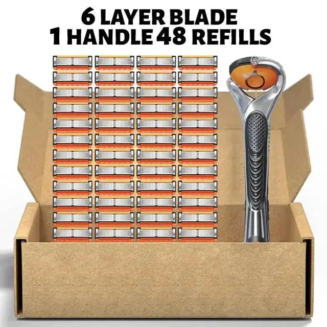 Ends Today: 70% OFF! ⏰SEAGRIL™👨Men's Razor Refill Set + Free Handle – Ultra-Sharp Stainless Blades for Smooth Shave