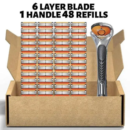 Ends Today: 70% OFF! ⏰SEAGRIL™👨Men's Razor Refill Set + Free Handle – Ultra-Sharp Stainless Blades for Smooth Shave