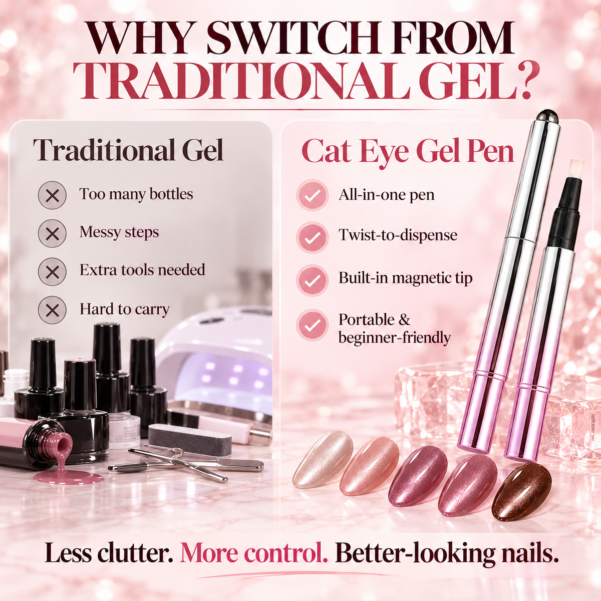 Portable Cat-Eye Gel Nail Pen