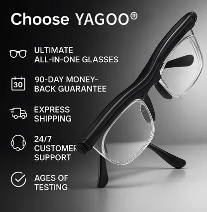 【ADJUSTABLE FOCUS GLASSES】See Every Moment Clearly With YAGOO®!