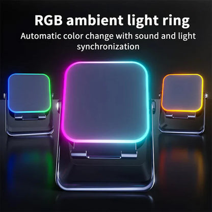 ⚡5-in-1 Wireless Speaker Phone Stand with Power Bank☀️-8JX3