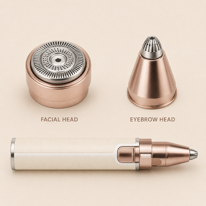 Bare Trimmer 2-in-1 Rechargeable Facial Hair Remover