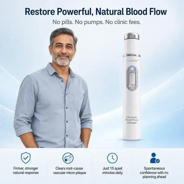 Advanced Acoustic Shockwave Therapy restores penile tissue health to enhance rise rigidity, stamina, and male performance confidence, relieving muscle pain, joint stiffness, tendon discomfort