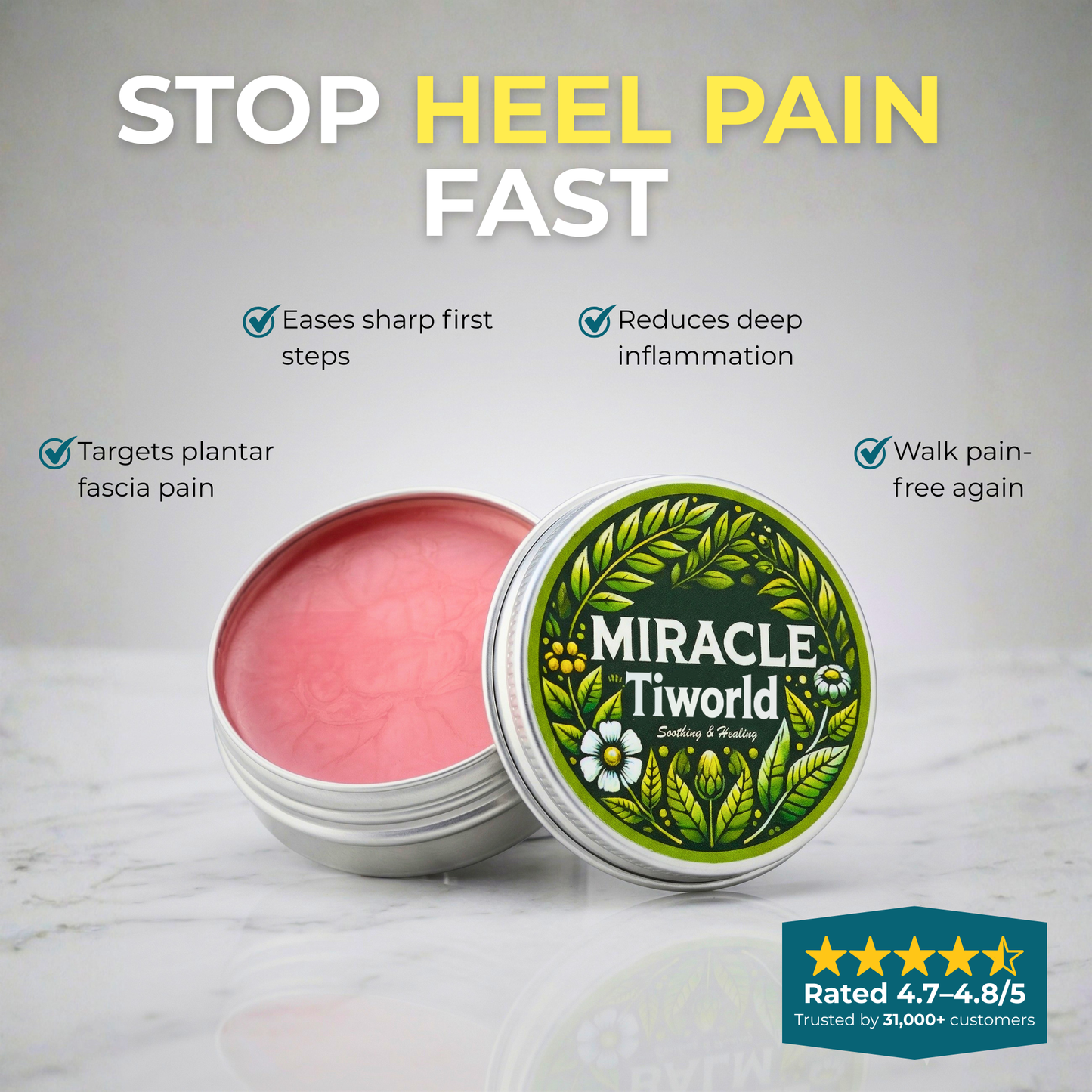 The Tiworld® Healing Balm Plantar Fasciitis Recovery Formula