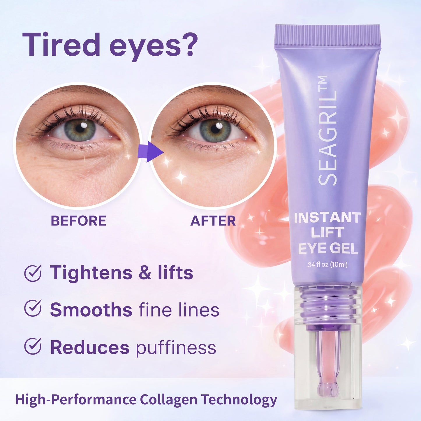 Final Hours: 60% OFF 🔥 SEAGRIL™ Instant Lift Eye Gel for Puffiness, Bags & Dark Circles
