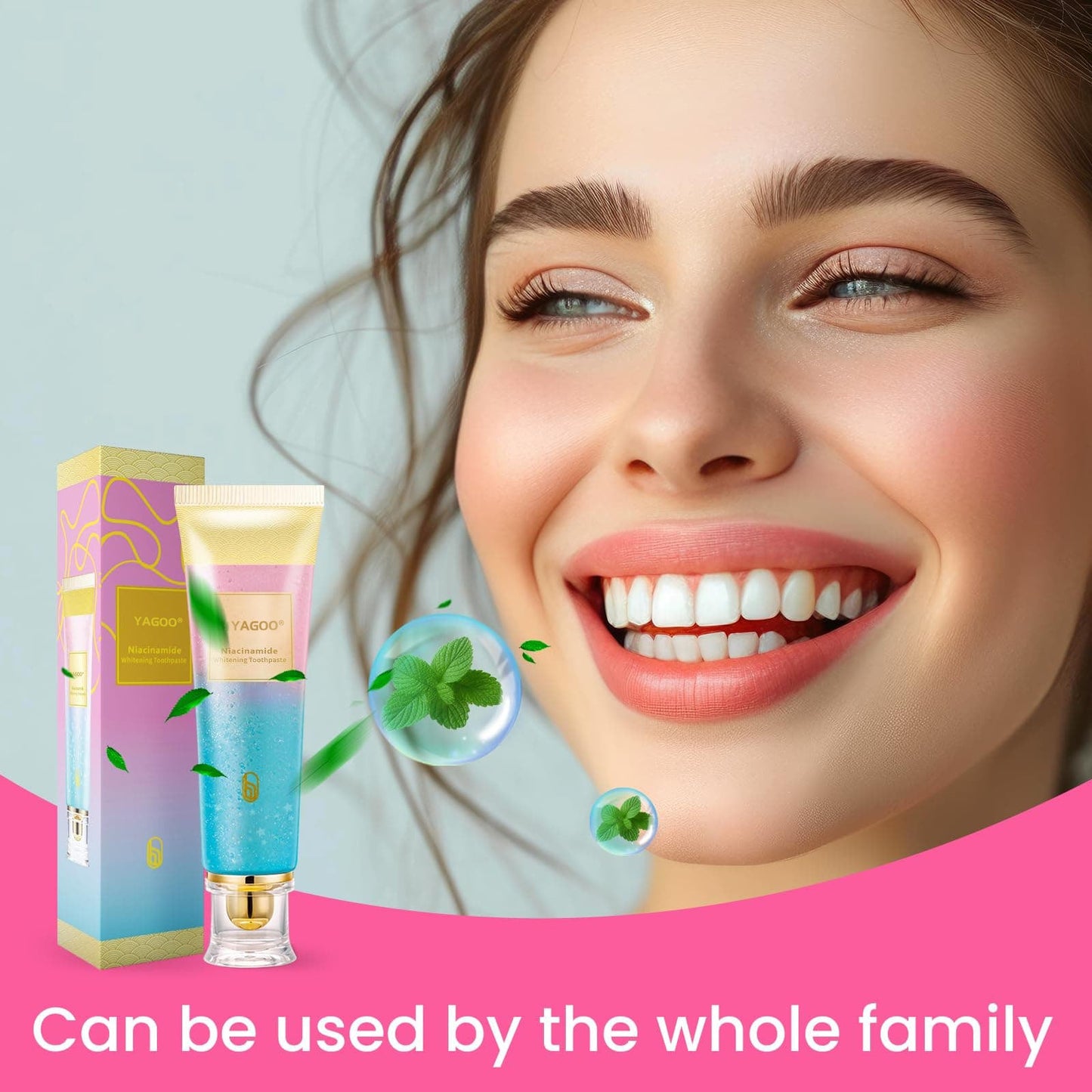 YAGOO® Triple Fluoride-Free Whitening Niacinamide Toothpaste